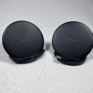 Set of 2 Samsung Fast Wireless Charger Stands with USB-C Cable
